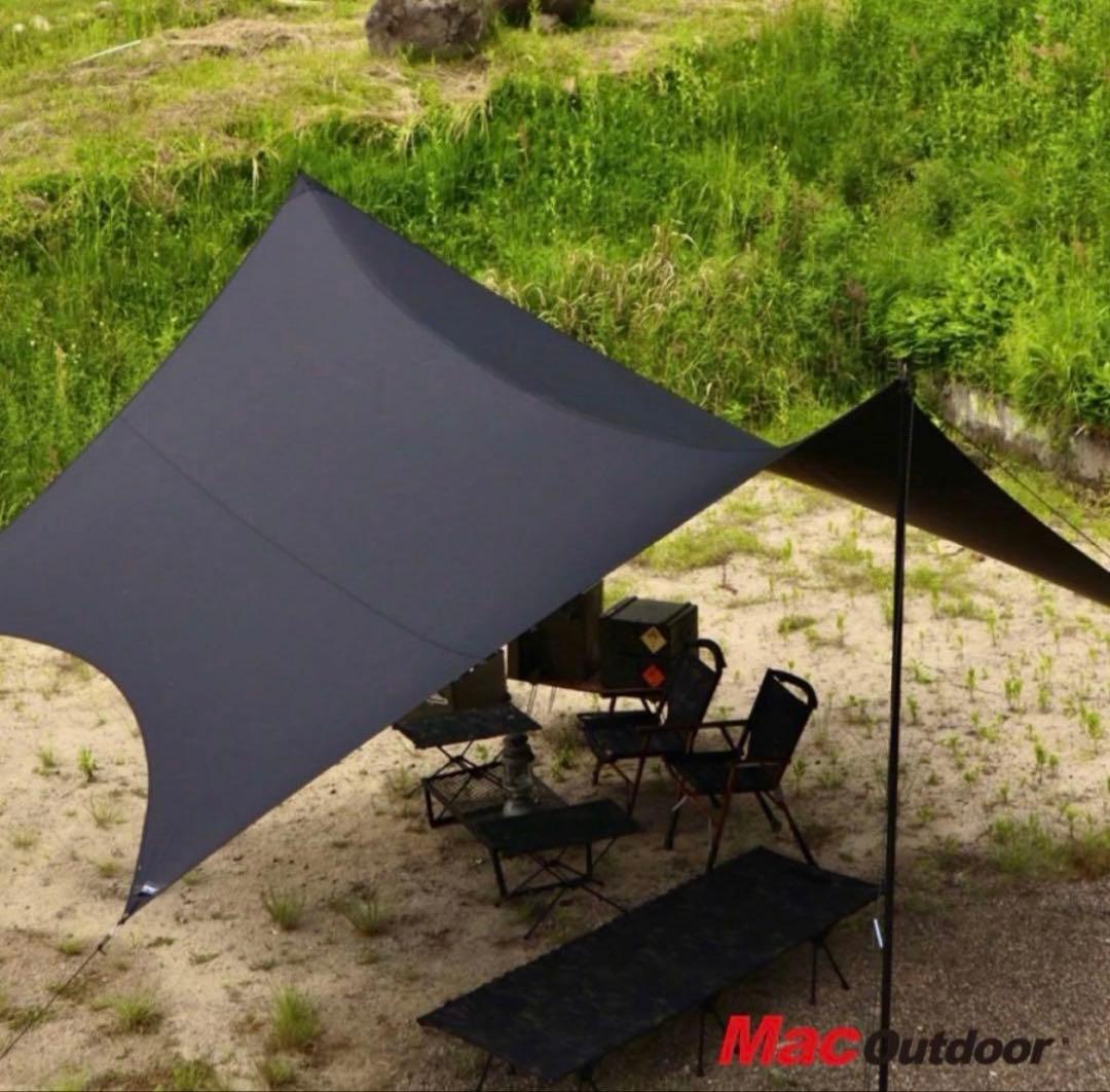 【美品】MacOne ヘキサタープ Lブラック 520×550cm