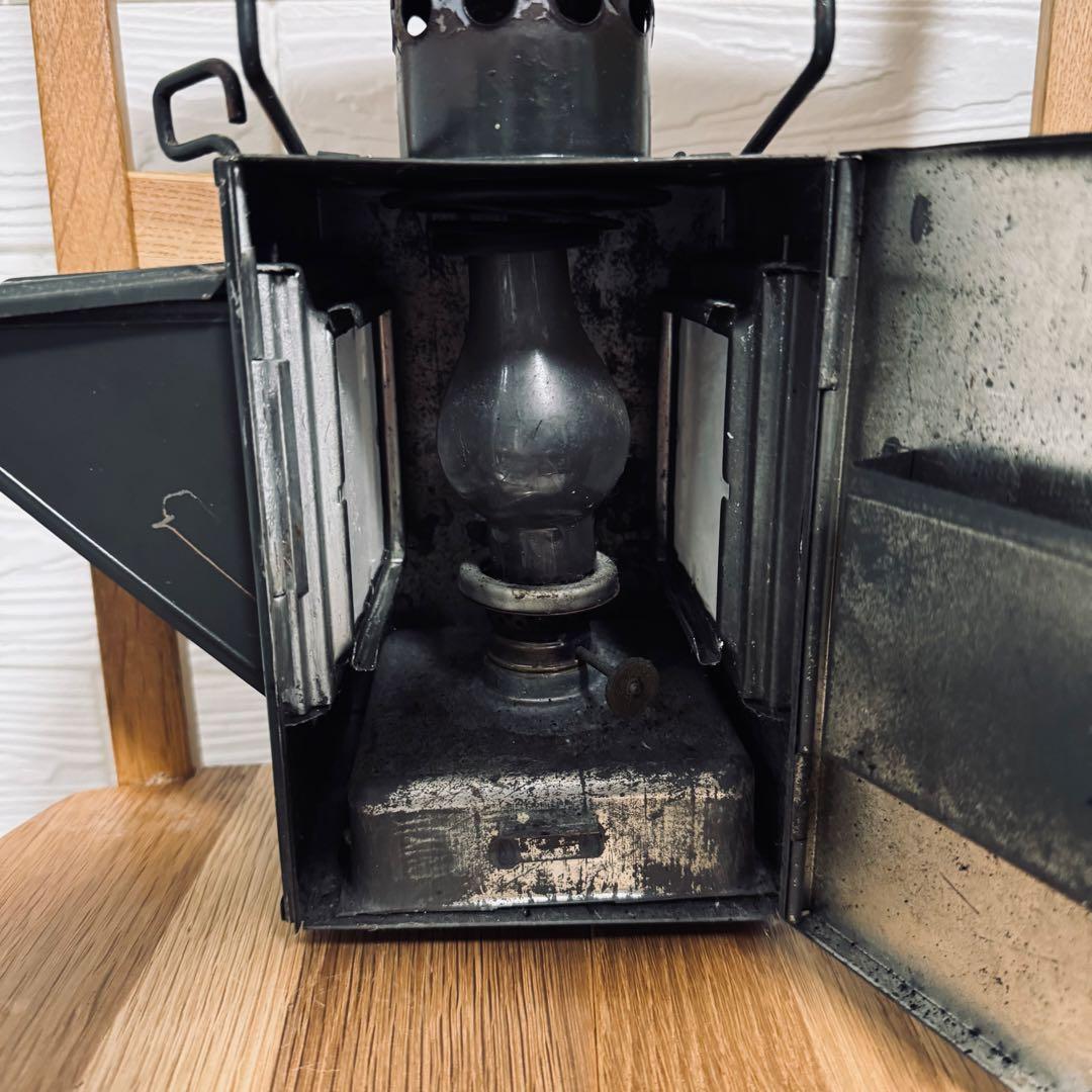 ヴィンテージ ランタン ベルギー軍 鉄道 シグナルランタン 合図灯 カンテラ
