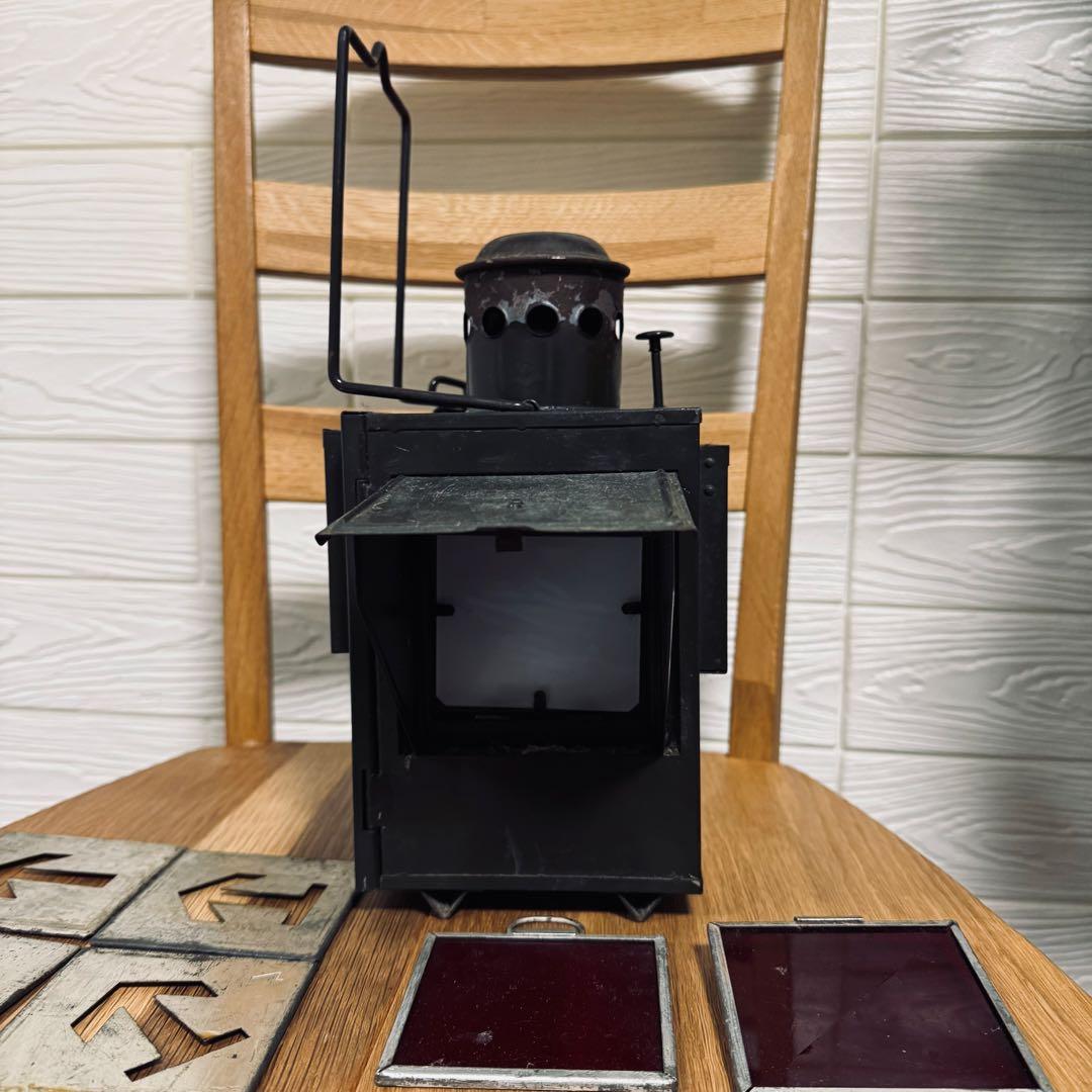 ヴィンテージ ランタン ベルギー軍 鉄道 シグナルランタン 合図灯 カンテラ