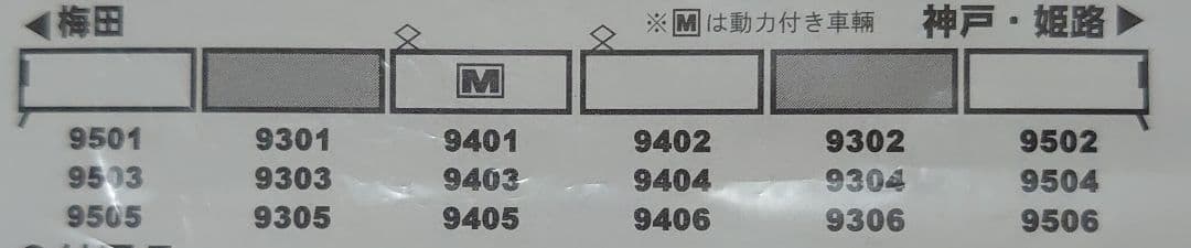 白ライト 標識灯点灯 阪神 9300系 6両 グリーンマックス 前面仕上