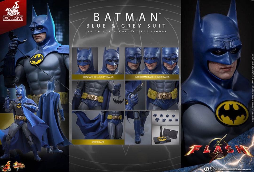 『ザ・フラッシュ』1/6スケールフィギュア　バットマン（ブルー＆グレースーツ）
