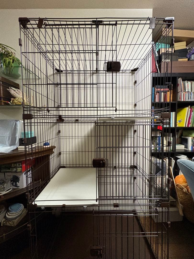 大型　キャットケージ 3段 棚板2枚　キャスター付き　送料込み