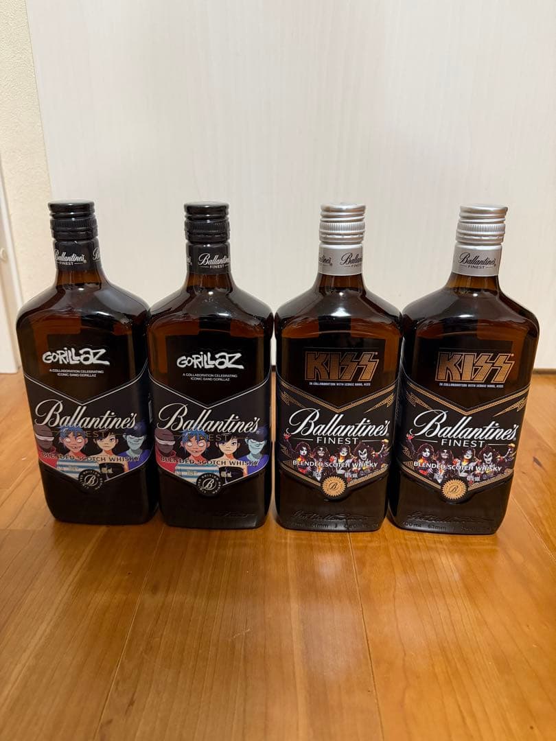 バランタイン　コラボウイスキー 4本セット Gorillaz KISS