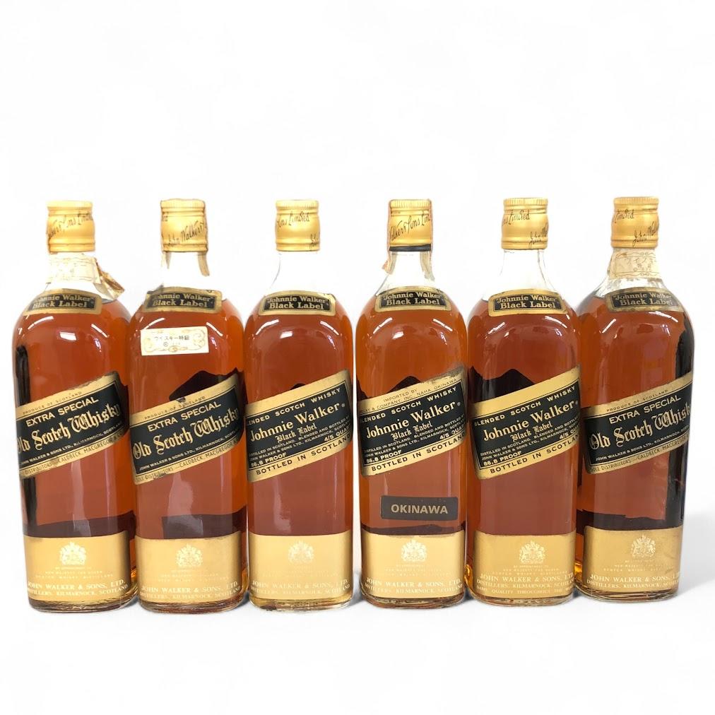 【未開栓】ジョニーウォーカー オールドスコッチウイスキー ブラックラベル 6本