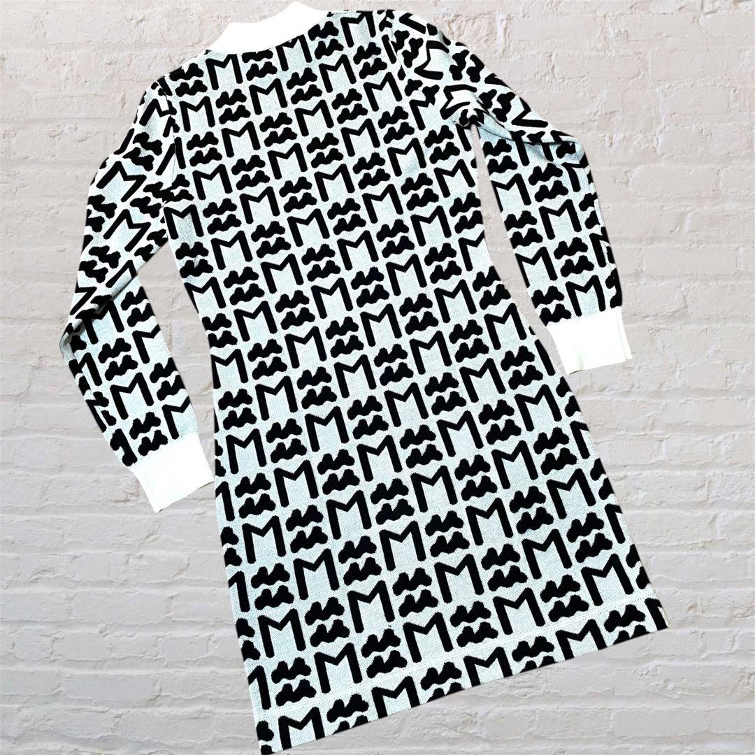 美品　muta MARINE ムータマリン　ウール混　総柄　ニットワンピース　2