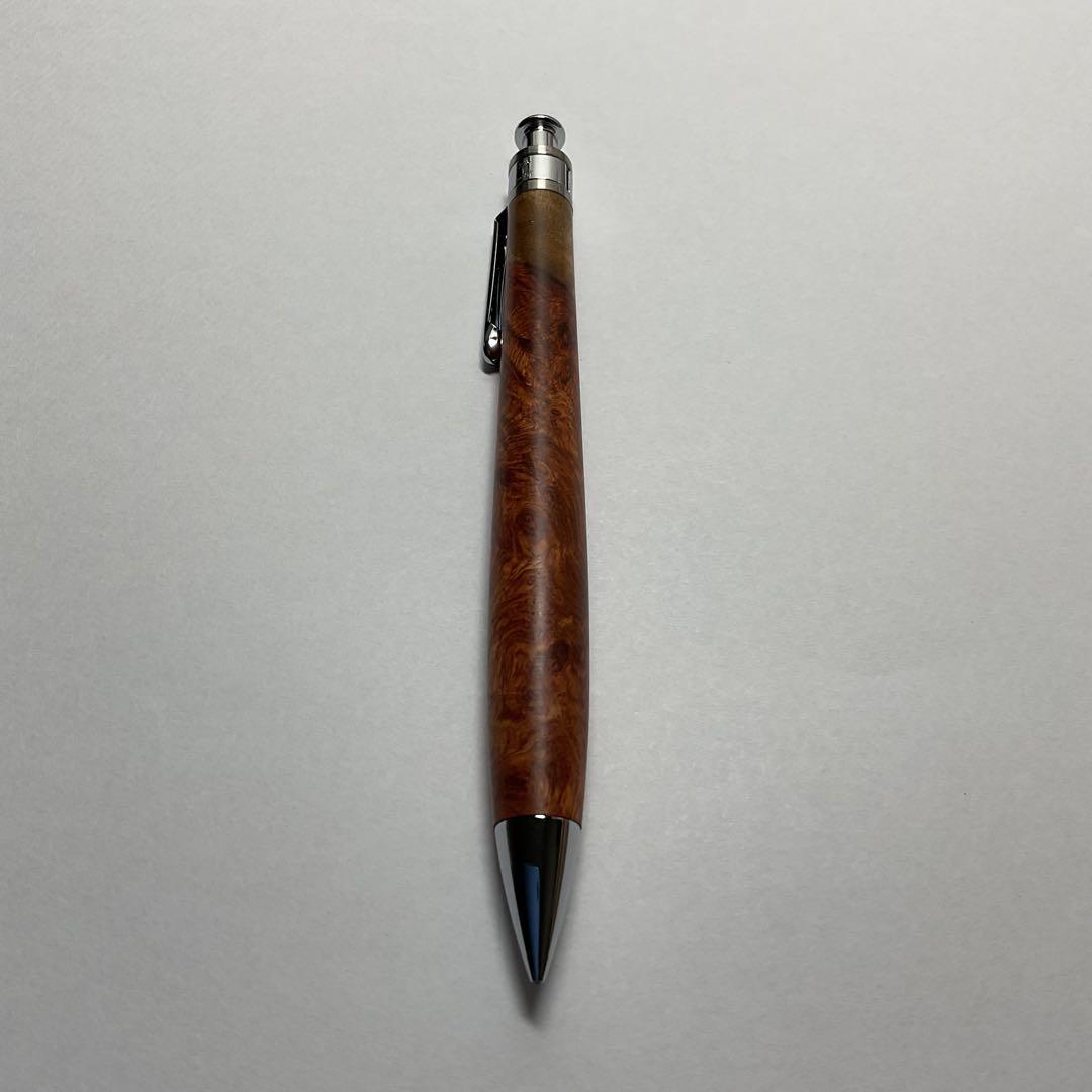 【新品未使用】工房楔 ペンシル楔 シャーペン 0.5mm 花梨紅白 こぶ杢