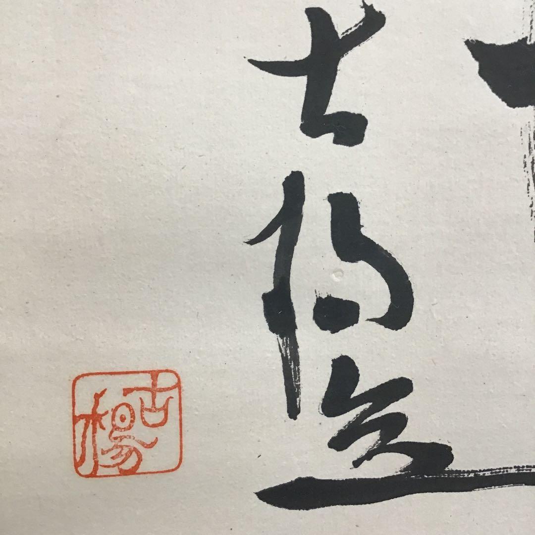 K茶道具　掛軸　凌雪　五言　「凌雪柳條長」　古楊作　共箱　S 217KJ