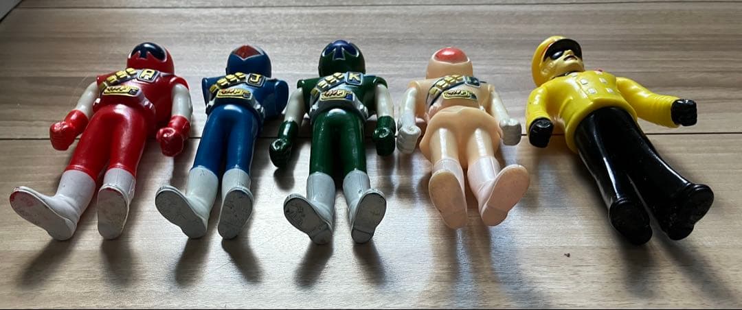 ジャッカー電撃隊 レトロ ソフビ5体セット　ポピー