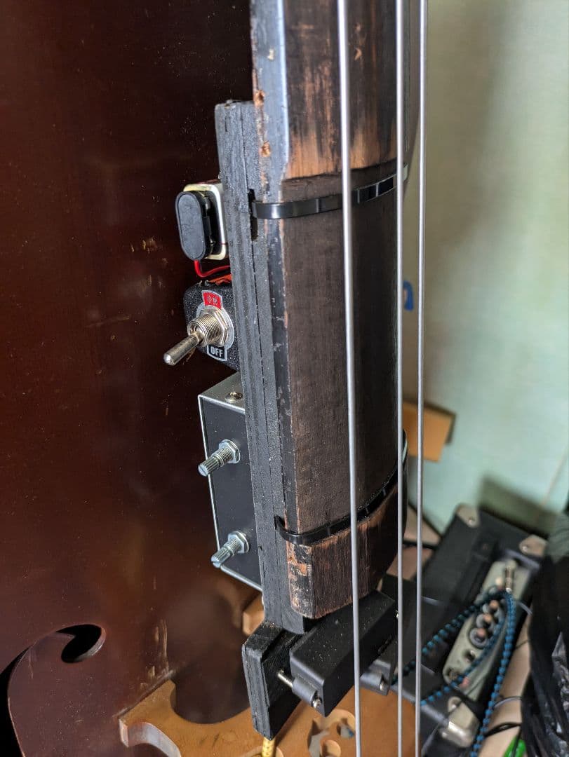 【自作】EMG ウッドベース　ピックアップ