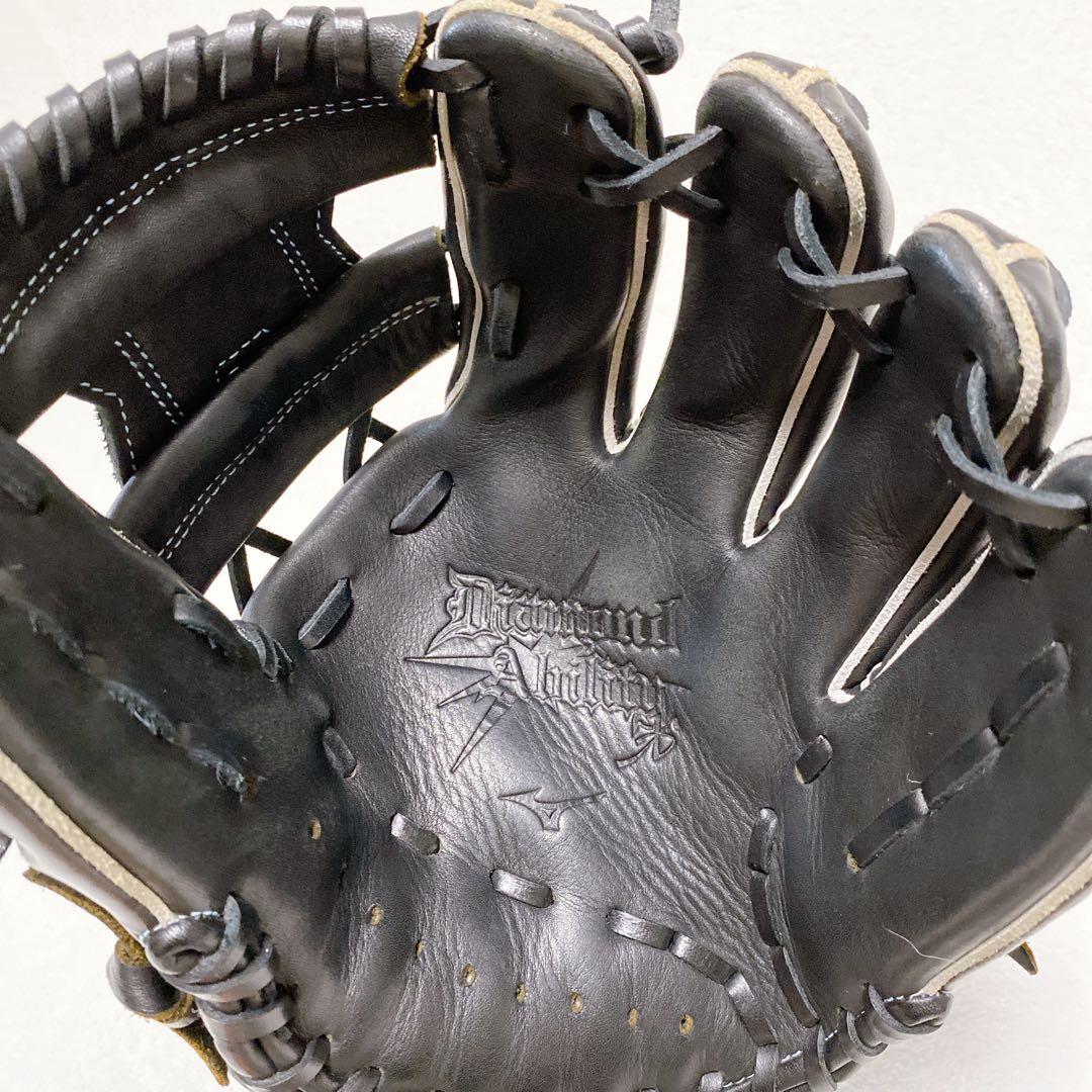 極美品　ミズノ　軟式グローブ　内野手　ダイヤモンドアビリティ　ブラック　一般軟式