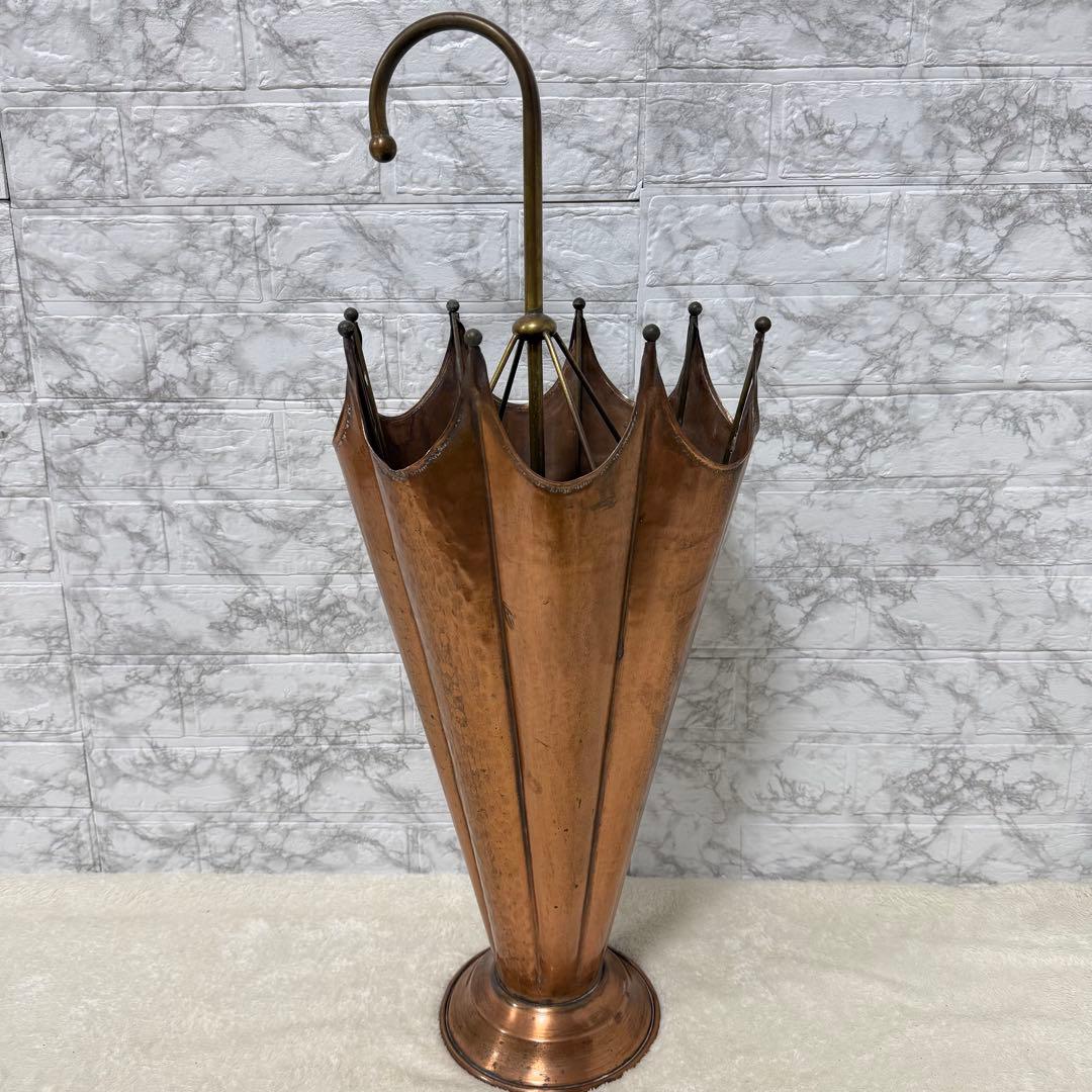 銅製　傘型　傘立て　アンティーク　イタリア製　アンブレラスタンド　オシャレ　店舗