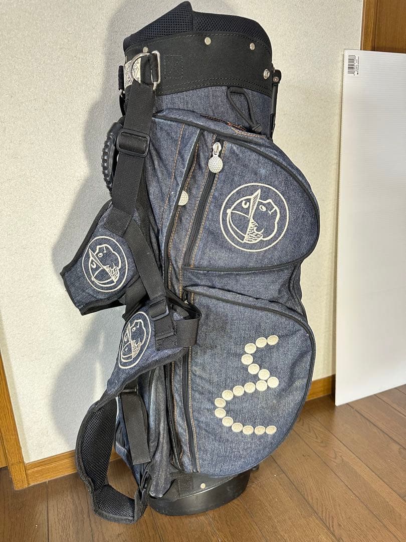 エヴィスゴルフ　デニム キャディバッグ スタンド機能付き