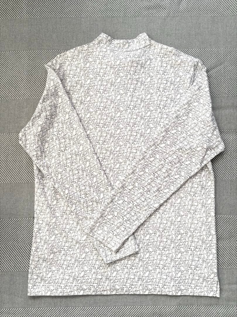 【新品】Callaway 長袖シャツ ホワイト/グレー　モックネック