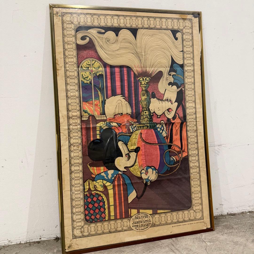 70s GAWDAWFUL 1970 ヴィンテージ ブラックライト ポスター