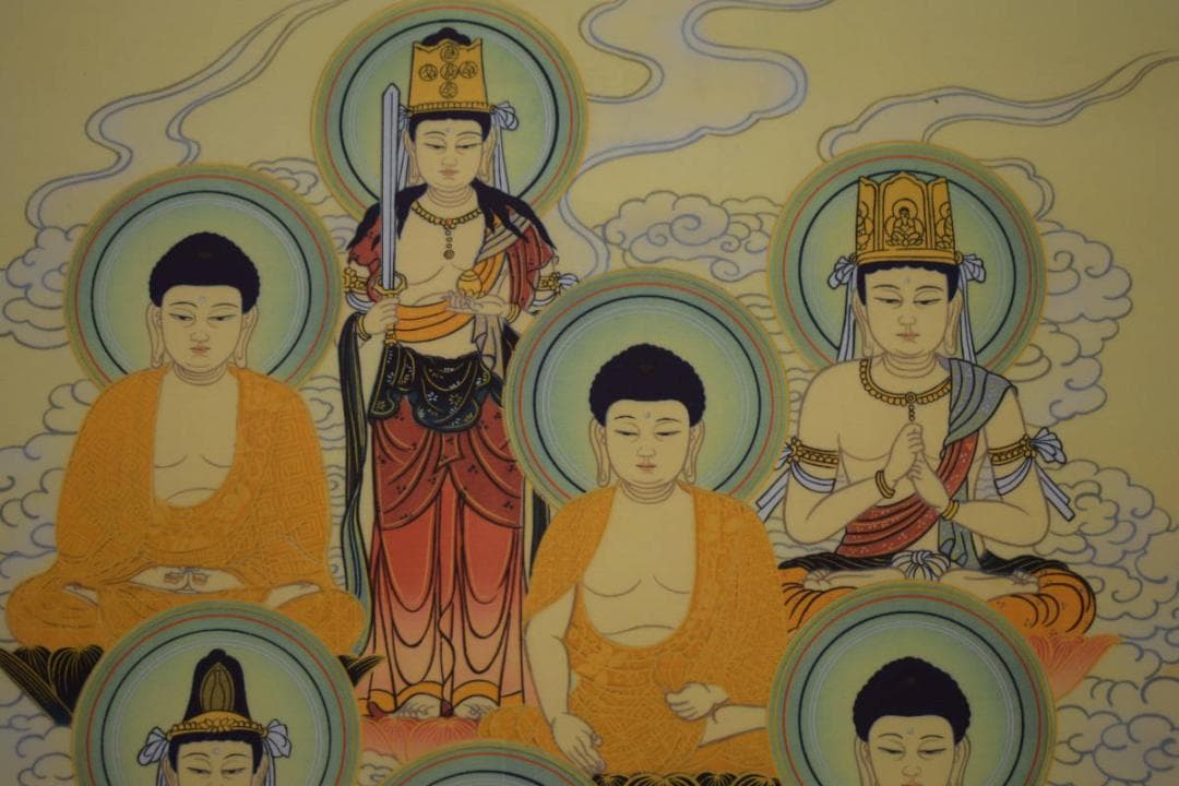 /広遠/十三仏図/桐共箱付/布袋屋掛軸HI-927