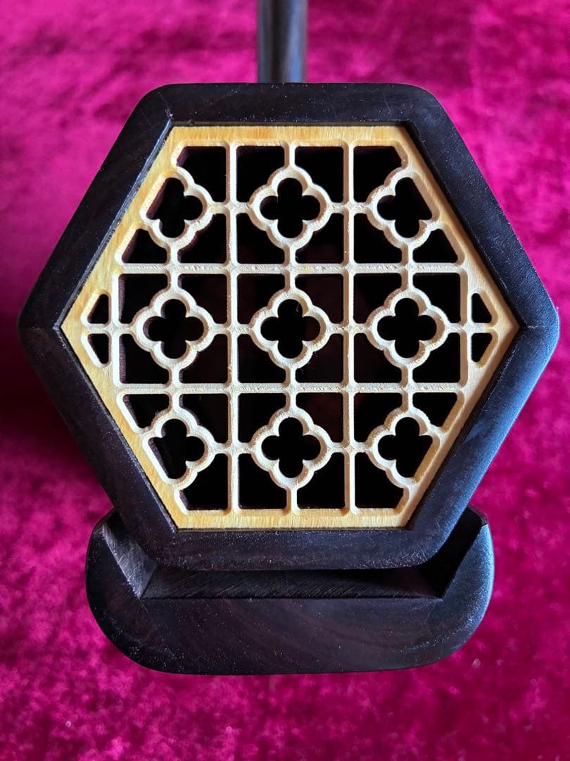 格安二胡★最上級・明清旧料・老紅木★錦蛇皮★蘇州科韻・李玉貴製作★十年保証