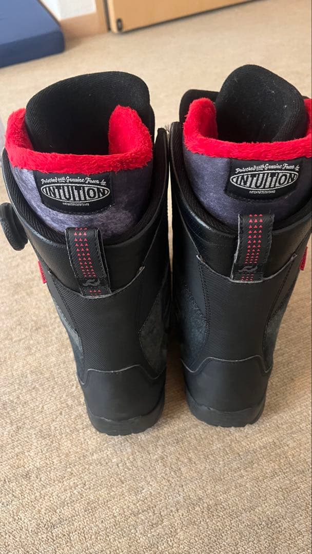 LASSO スノーボードブーツ 男性用 ブラック/レッド　デニム使用