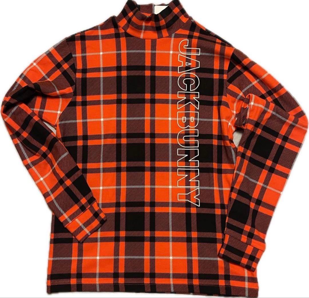 【新品】JACK BUNNY チェック柄長袖　モックネックシャツ　Mサイズ感