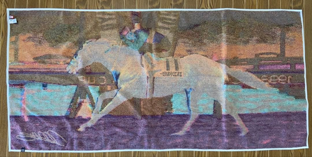 エルコンドルパサー ジャパンカップタオル 蛯名サイン今治タオル五彩織　未使用品