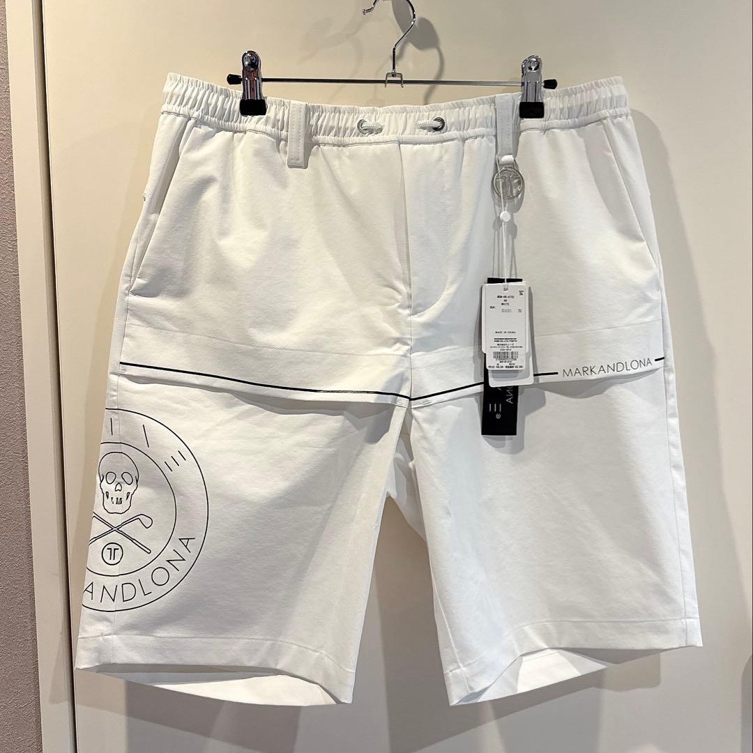 新品 ★ MARK&LONA ショーツ マーク＆ロナ ハーフパンツ 白