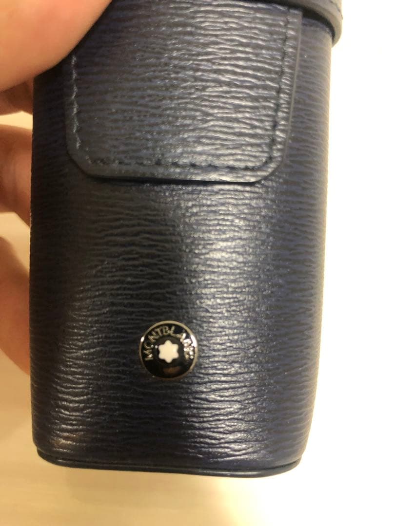 Montblanc ネイビー レザー 筆箱