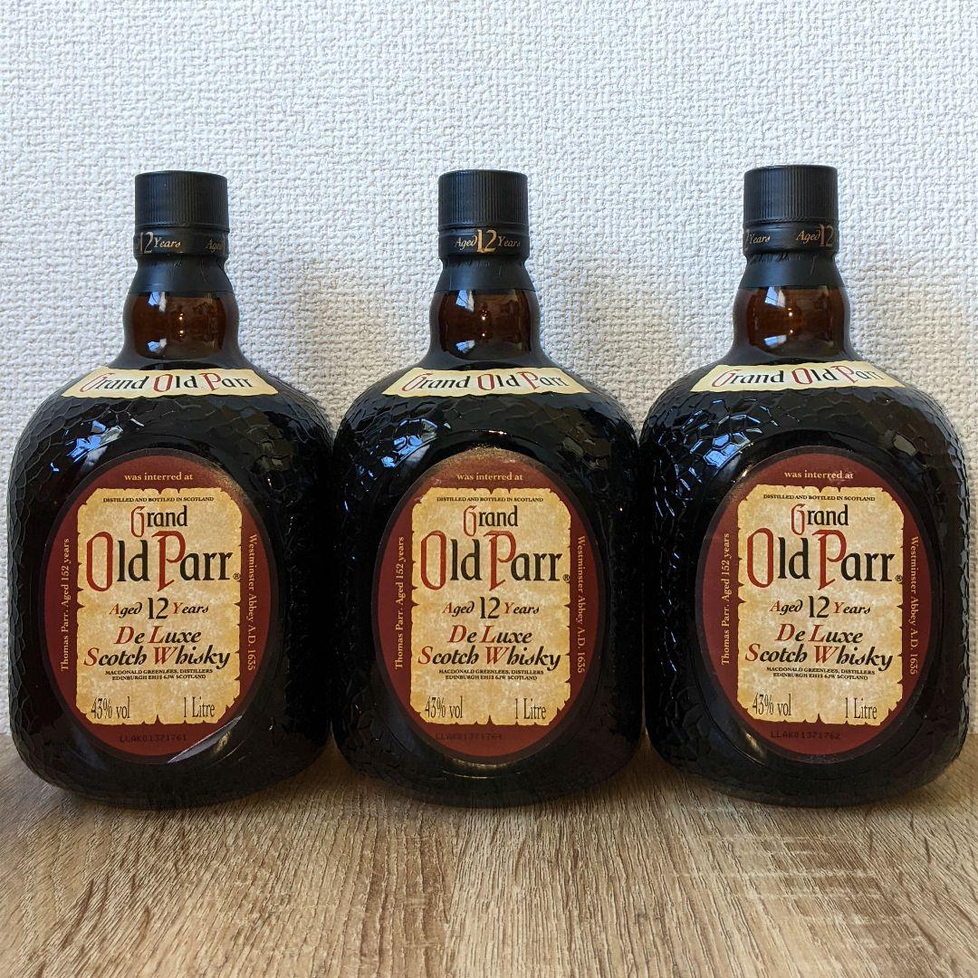オールドパー12年　デラックス　1Ｌ 43％　未開栓　箱あり　3本セット