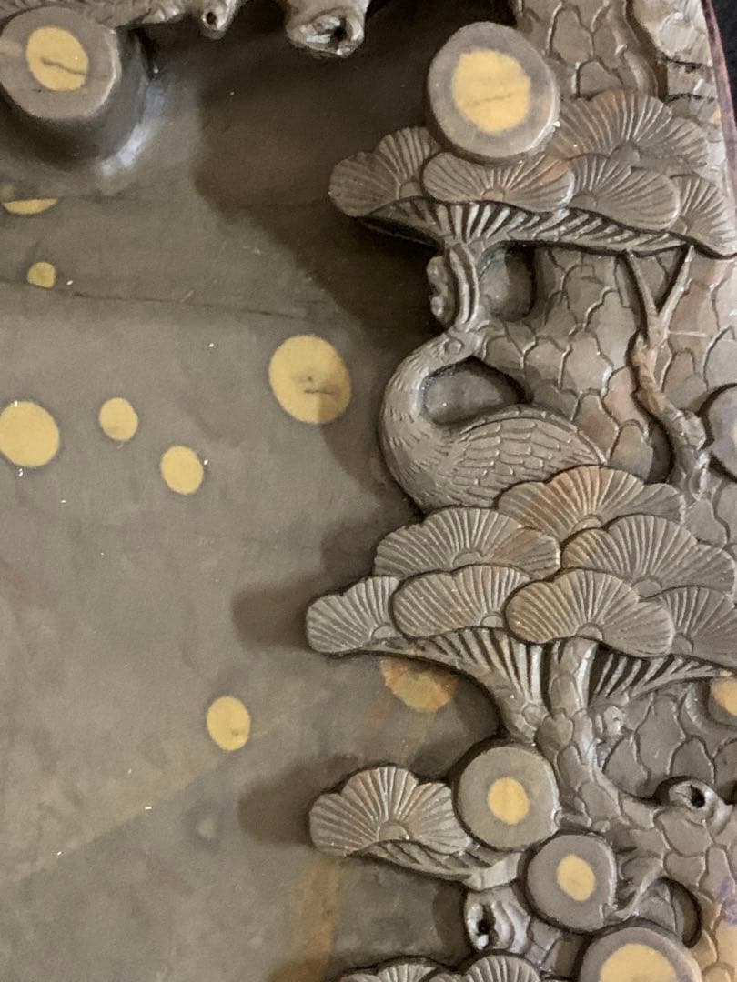 端渓名硯　中国硯　木箱入り　石目高級硯石　石筋模様　石眼多数　超希少品　蛍石