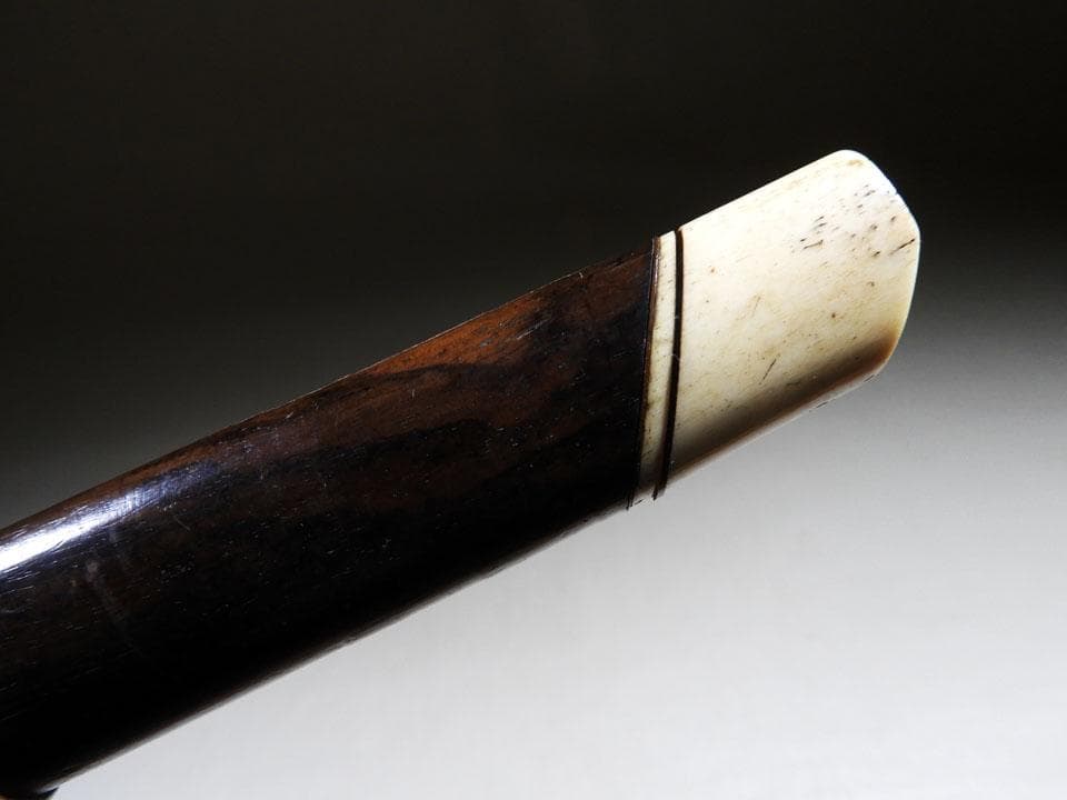 ●現状品 リメイクに 短刀拵え 合口拵 つなぎ入 黒檀 象骨素材 全長49㎝程度