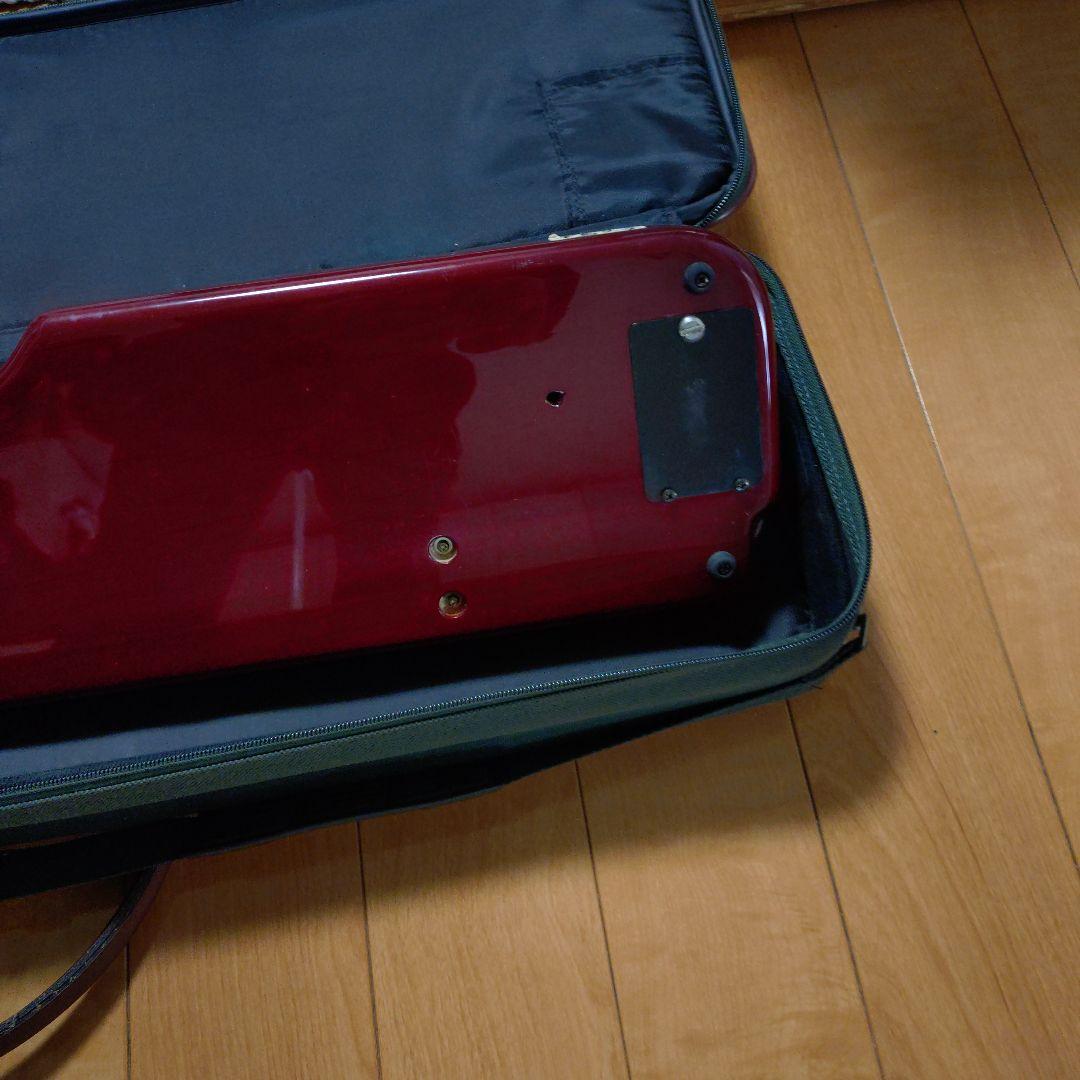 大正琴 赤 6弦 ケース付き