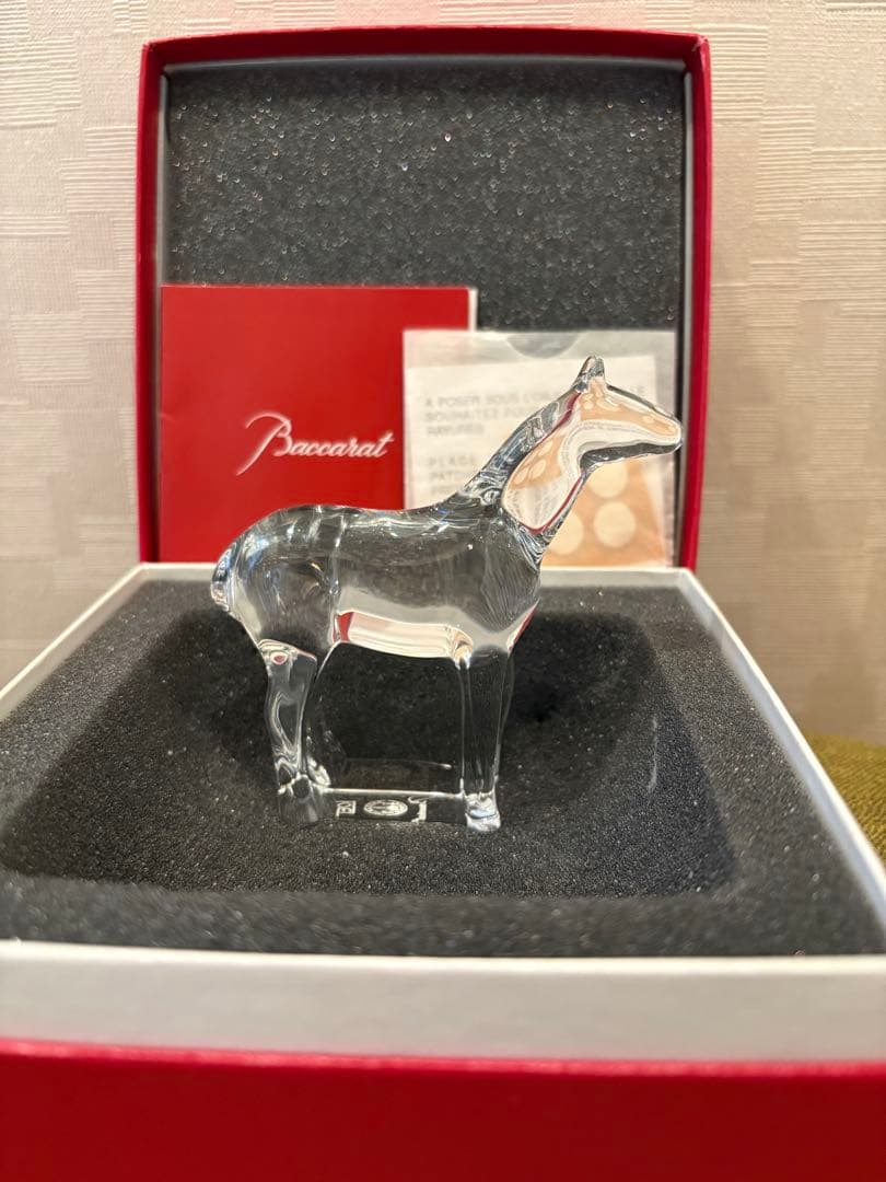 バカラ 干支 午 馬 クリスタル 置物 フィギュリン Baccarat ホース