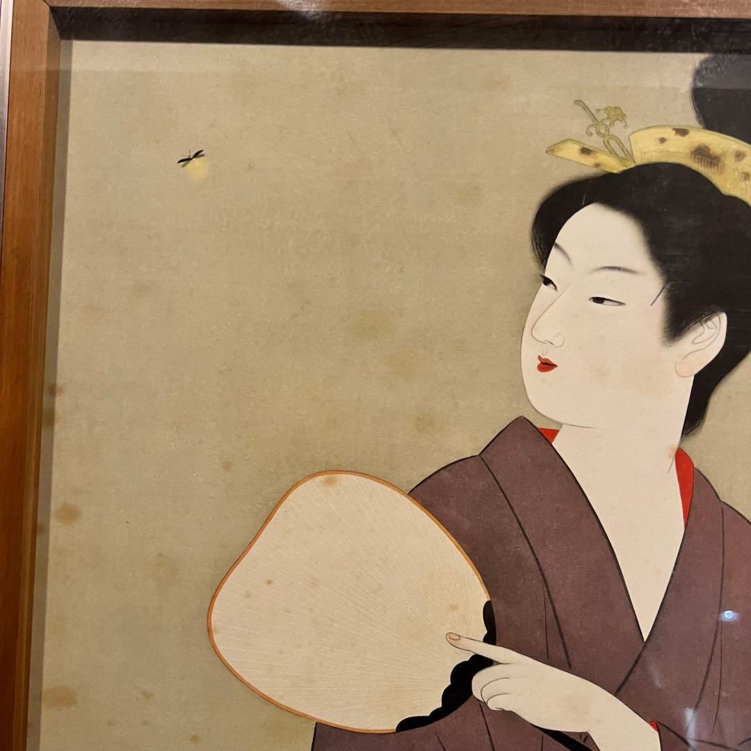 作家 上村松園 作品 螢　技法 木版　　京都国立近代美術館　内山武夫監修