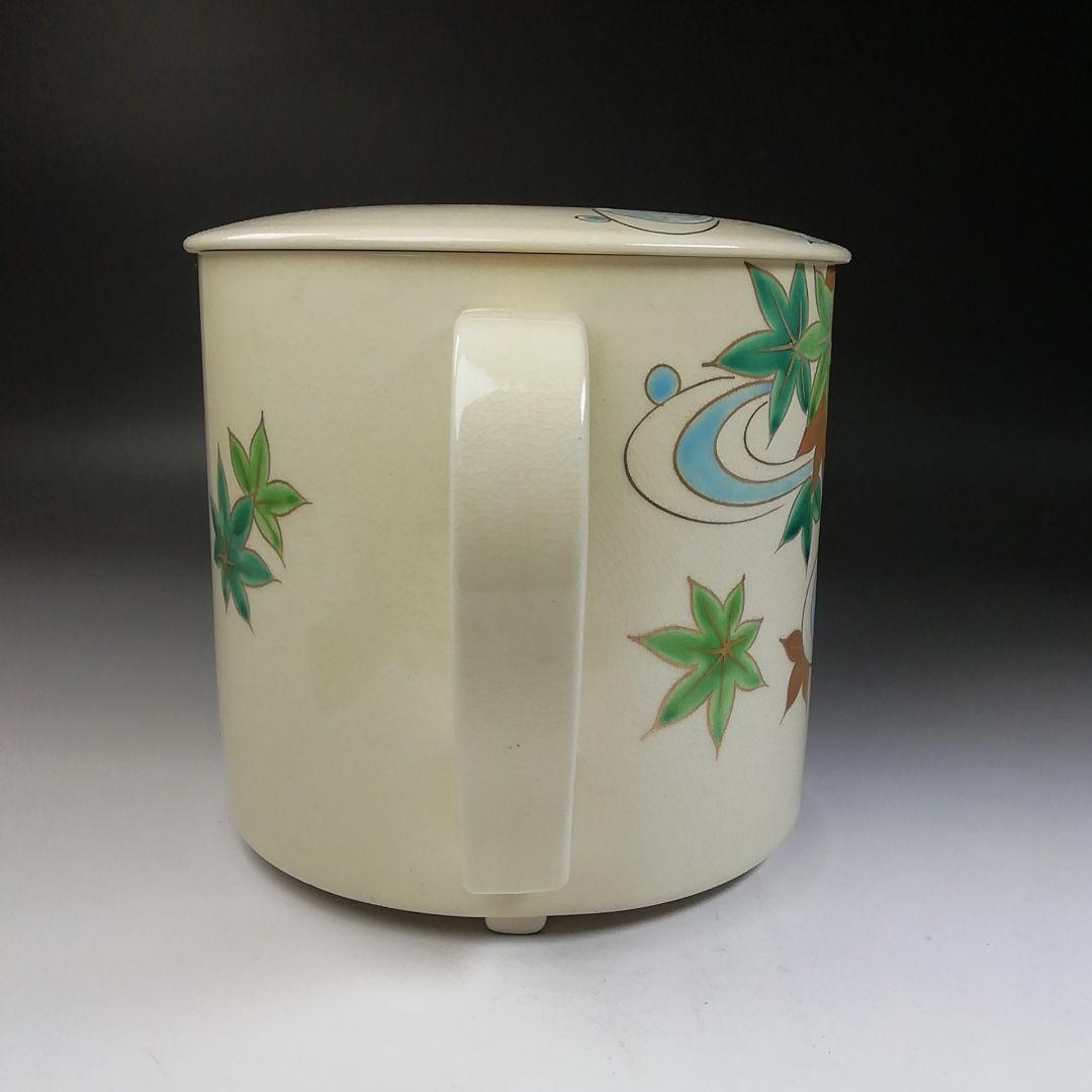 Ｔ７３９　水次　『仁清　立田川文』『御室窯』　共箱　茶道具