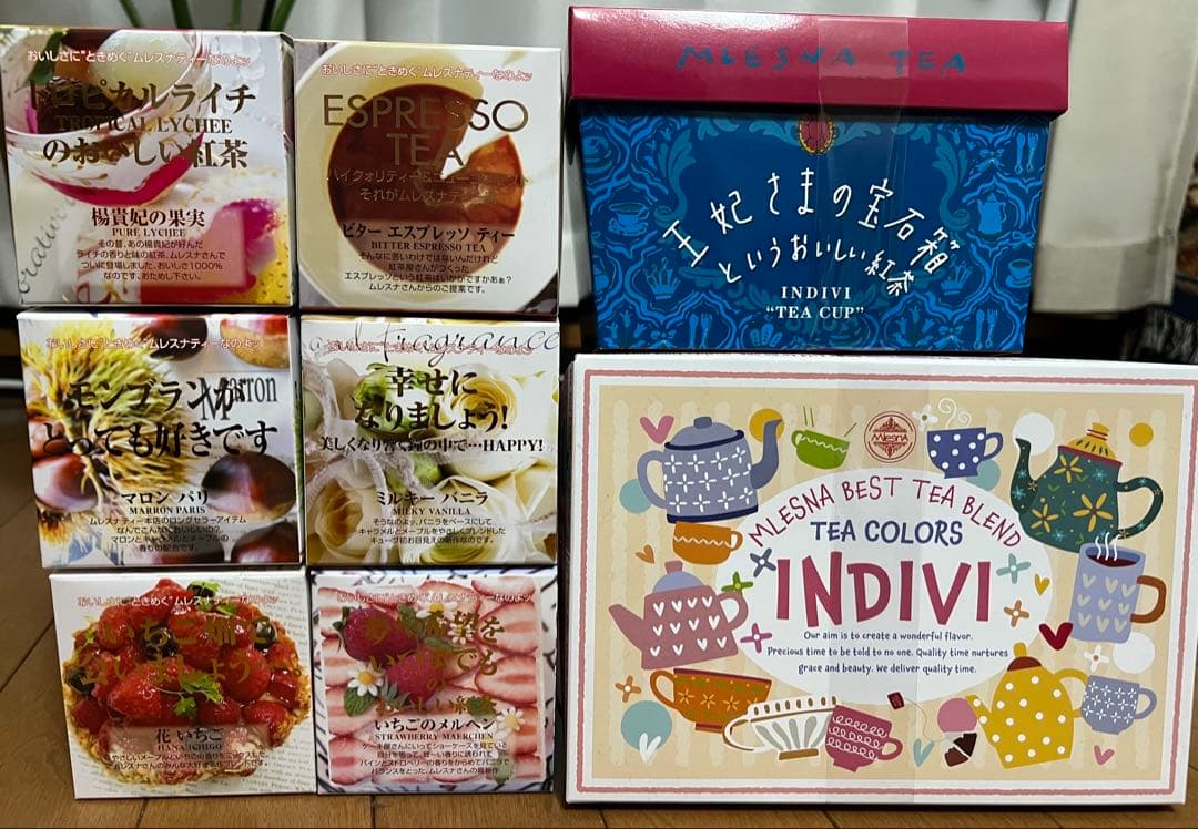 MLESNA TEA CUBEBOX6種とINDIVI2種　ティーパック