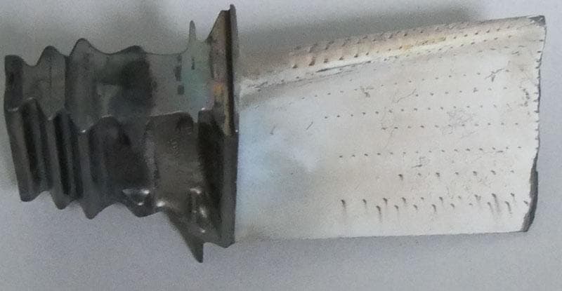 GT3　CF6-80　HPT１タービンブレード　コーティングあり