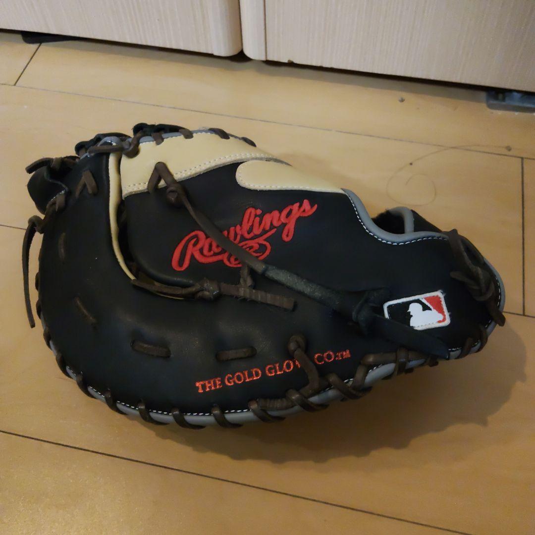 Rawlings 軟式用グローブ 黒/ベージュ ファーストミット