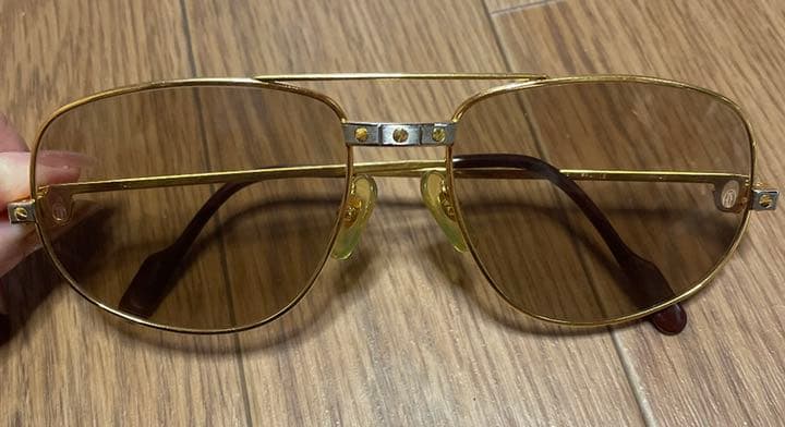 カルティエ サングラス　メタルフレーム　トリニティゴールド140　ヴィンテージ物