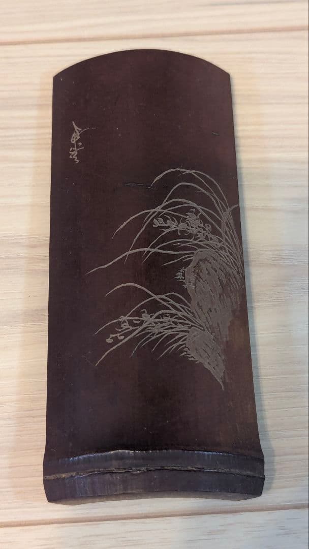 煎茶道具　仙媒　茶合　茶則　茶量　竹　煎茶　茶道　骨董　古美術