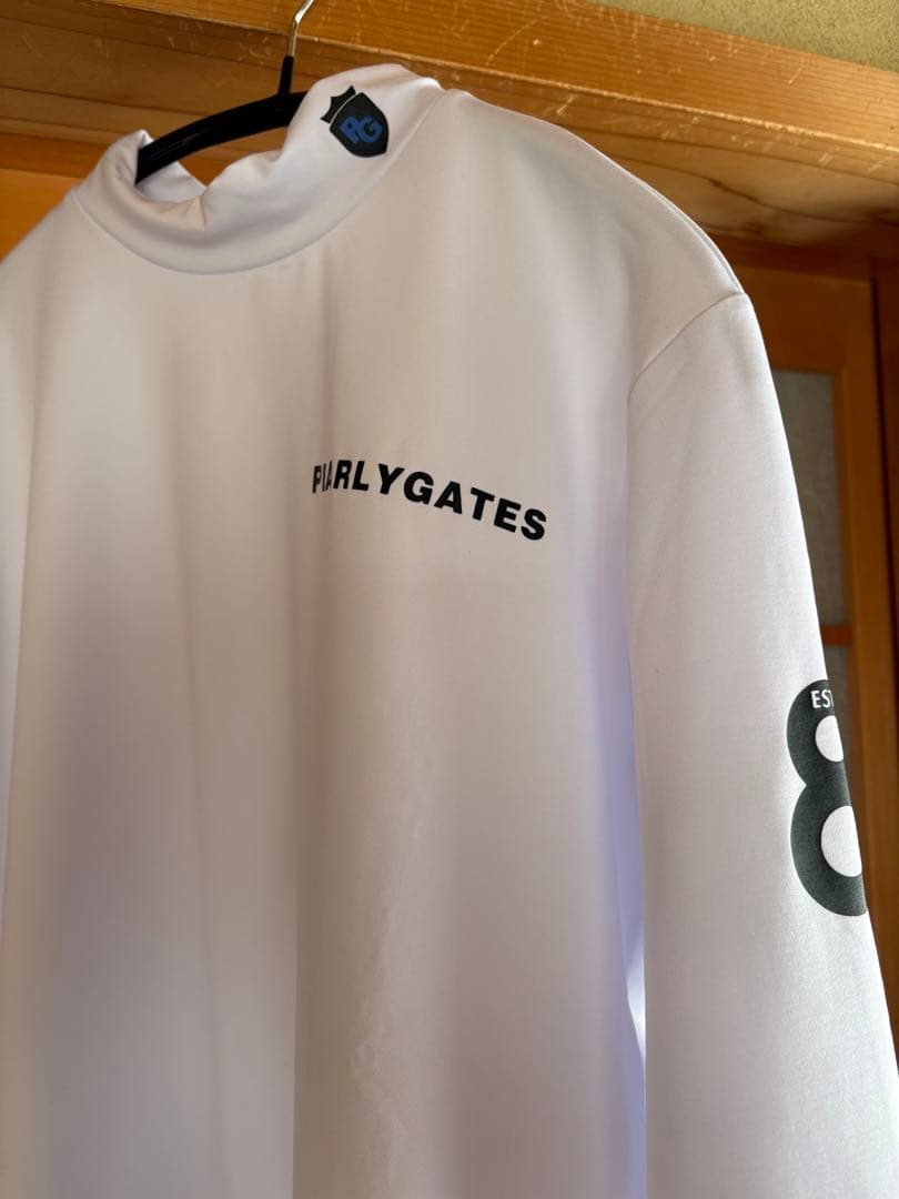 週末限定価格　新品未使用　PEARLY GATES モックネックシャツ　白　6