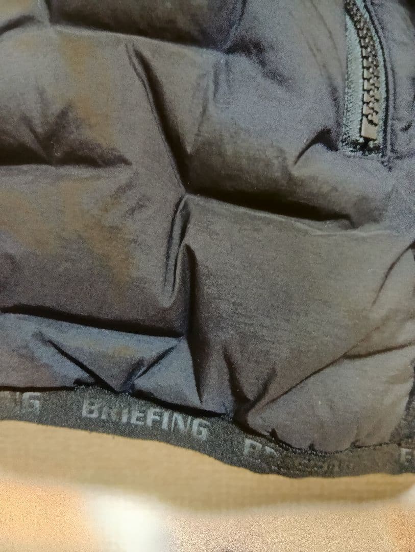 ブリーフィングゴルフハイブリッドダウンCREW NECK ブラックサイズL