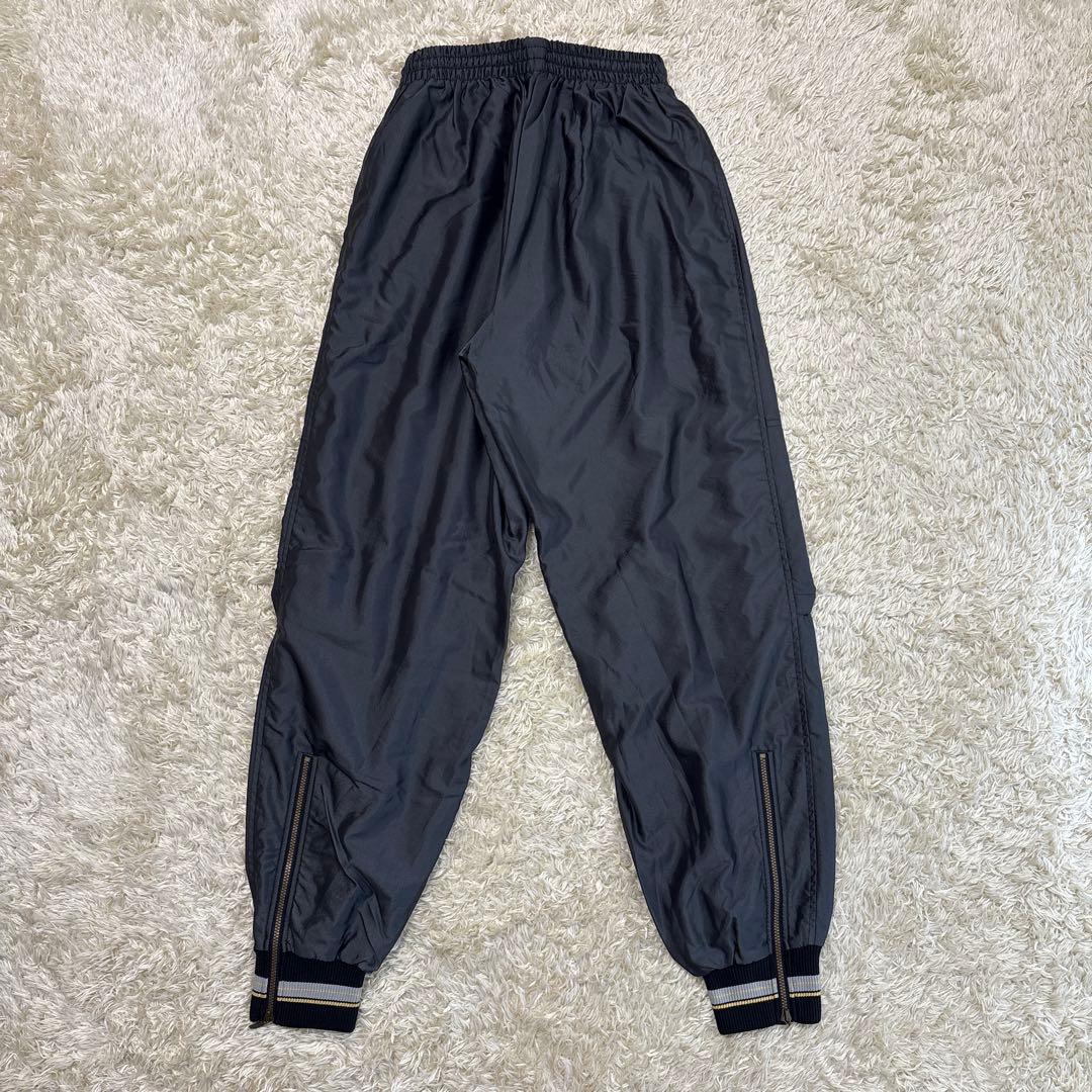 80-90s!アディダス★黒　M?◎テーパードナイロンボトム★