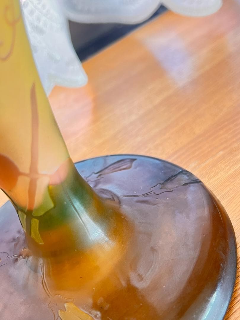 エミールガレ　Galle　花瓶　アールヌーボー　クレマチス