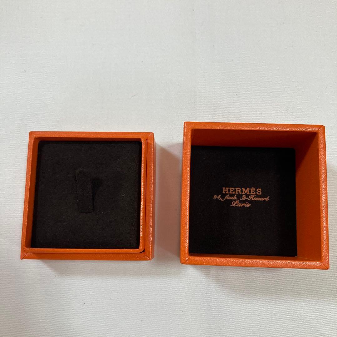 美品　エルメス　リングケース　2点セット　最新仕様　現行品　指輪入れ　リボン付き