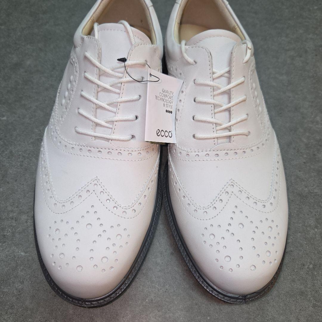 未使用！eccoエコー Tour Hybrid Wingtip ゴルフシューズ白