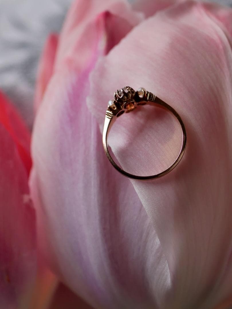 FR-34 　ヴィクトリアン　K18 アンティーク　リング フランスアンティーク