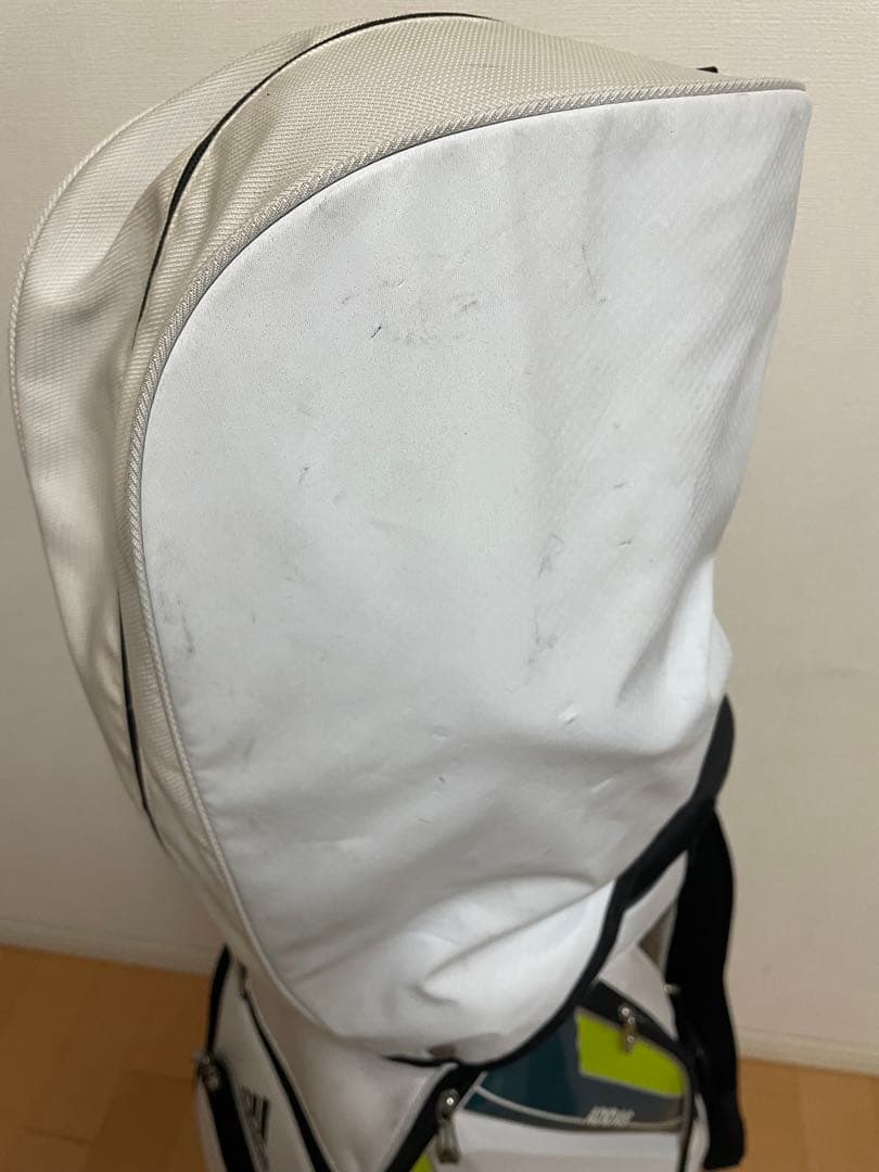 adidas キャディバッグ ホワイト/ネイビー　+ ゴルフクラブセット