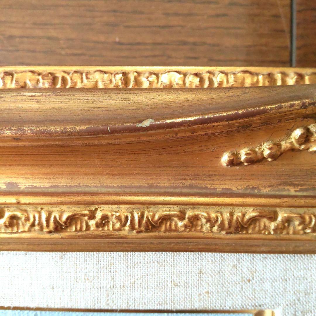 真作 嶋津和幸 上高地の朝 油画 油絵 風景画 湖 山 6号