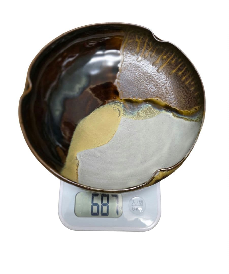 高取焼　雪山作　菓子器　茶道具