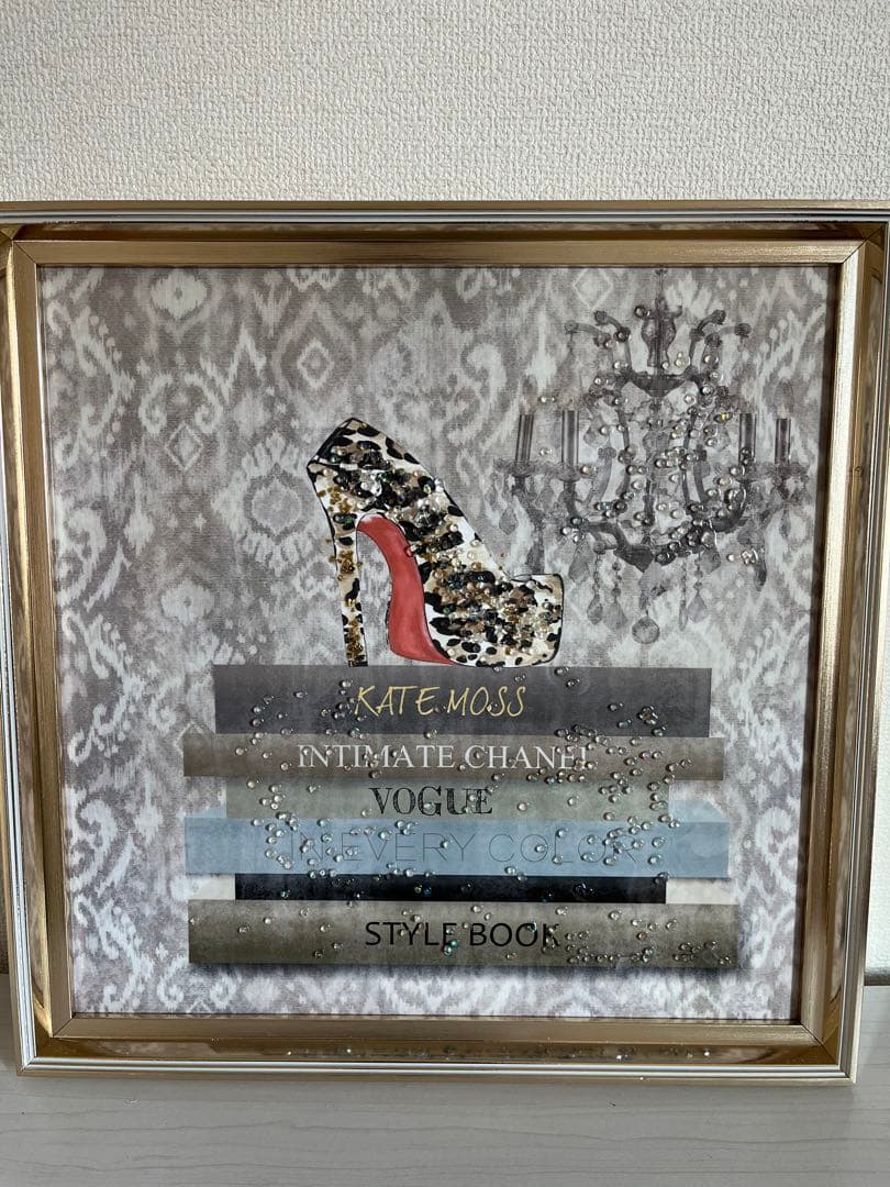 クリスタルアート　ピクチャー　水晶絵　ハイヒール