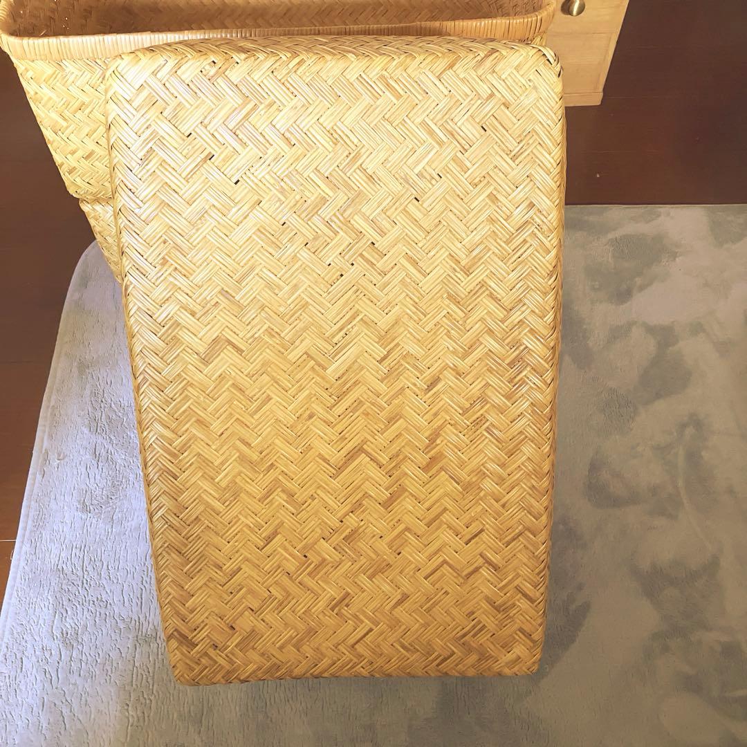 昭和レトロ 中サイズ 行李 クリーニング済み 収納 籠 美品 ②