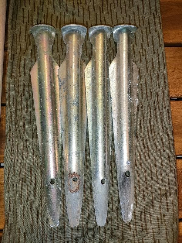 東ドイツ軍 テント用ポール10本 専用ペグ４本セット 収納袋付き